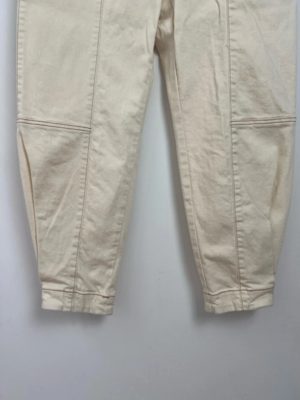 Ulla Johnson Size‎ 2 Storm Belted Jeans In Blanc High Rise Tapered Leg